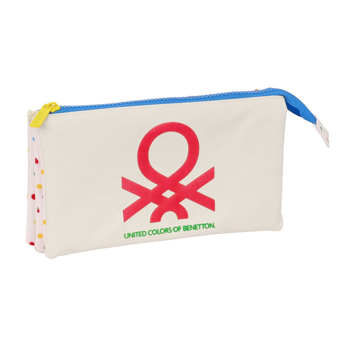Penar triplu Benetton Topitos Alb (22 x 12 x 3 cm)