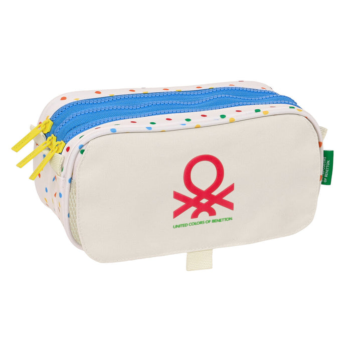 Penar triplu Benetton Topitos Alb (21,5 x 10 x 8 cm)