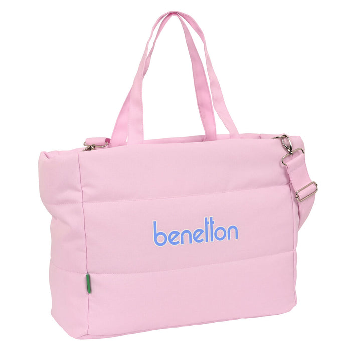 Servietă pentru Laptop Benetton Pink Roz deschis (54 x 31 x 17 cm)