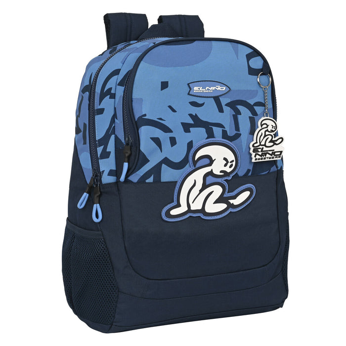 Ghiozdan El Niño Bahia Albastru (32 x 44 x 16 cm)