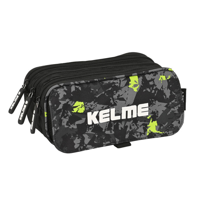 Penar triplu Kelme Jungle Negru Gri Lămâie verde (21,5 x 10 x 8 cm)