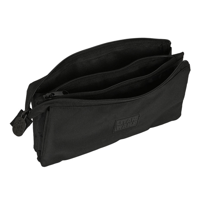 Penar triplu The Mandalorian Negru (22 x 12 x 3 cm)