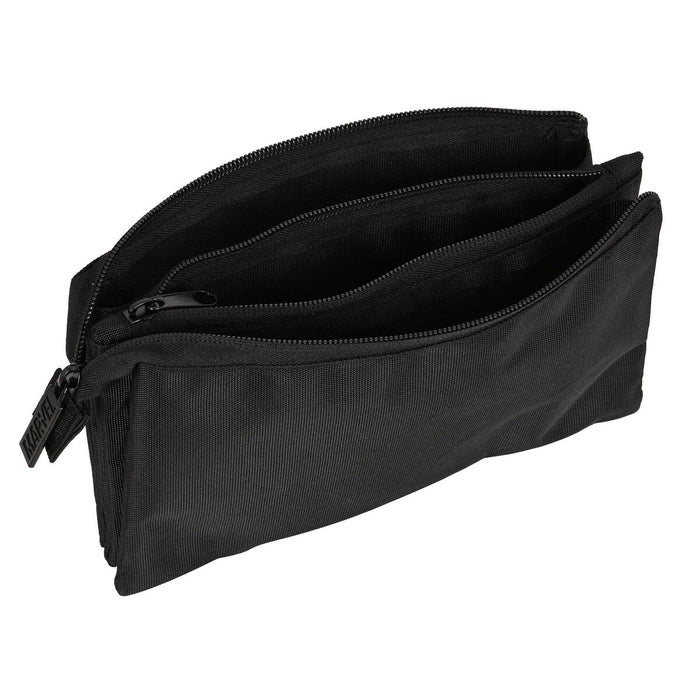 Penar triplu Marvel Negru (22 x 12 x 3 cm)