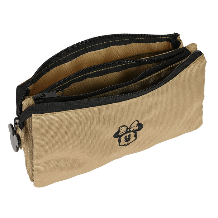 Penar triplu Minnie Mouse Premium Bej (22 x 12 x 3 cm)