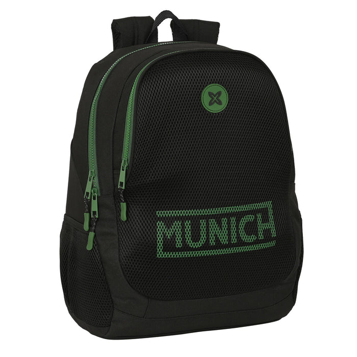 Ghiozdan Munich Caviar Negru 32 x 44 x 16 cm