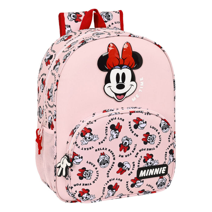 Ghiozdan Minnie Mouse Me time Roz 33 x 42 x 14 cm