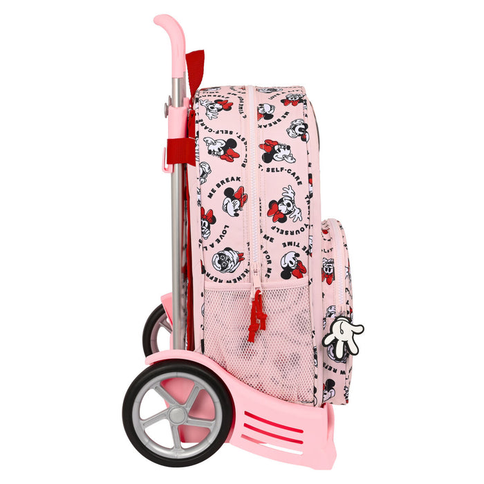 Ghiozdan cu Roți Minnie Mouse Me time Roz 33 x 42 x 14 cm