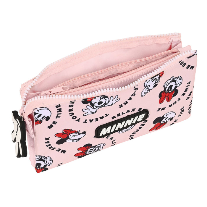 Penar triplu Minnie Mouse Me time Roz (22 x 12 x 3 cm)