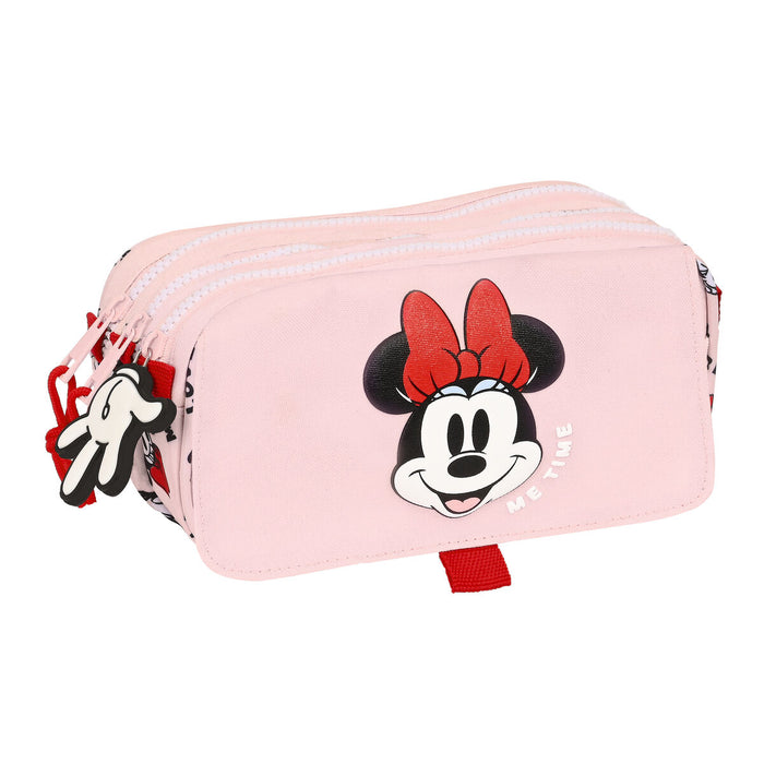 Penar triplu Minnie Mouse Me time Roz (21,5 x 10 x 8 cm)