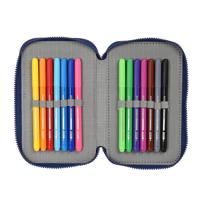 Penar cu Accesorii Mickey Mouse Clubhouse Only one Bleumarin 12.5 x 19.5 x 4 cm (28 Piese)