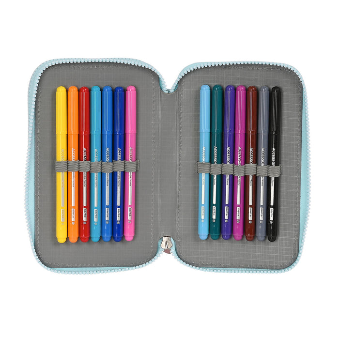 Creion dublu Moos Garden Turquoise 12.5 x 19.5 x 4 cm (28 Piese)