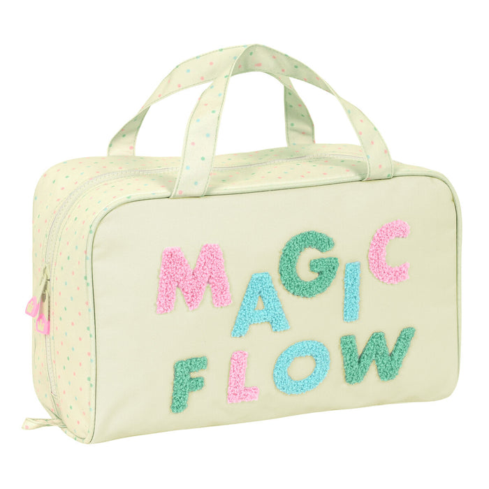 Trusă Școlară Glow Lab Magic flow Bej (31 x 14 x 19 cm)