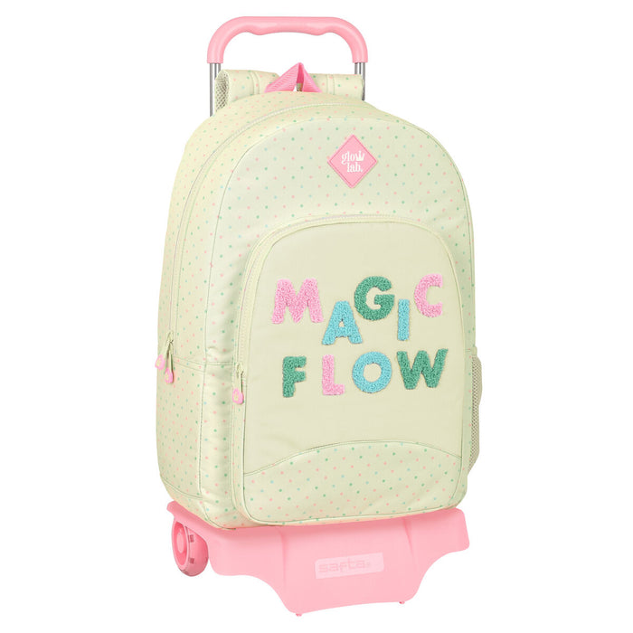 Ghiozdan cu Roți Glow Lab Magic flow Bej 30 x 46 x 14 cm