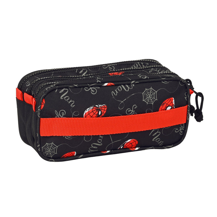 Penar triplu Spider-Man Hero Negru 21,5 x 10 x 8 cm