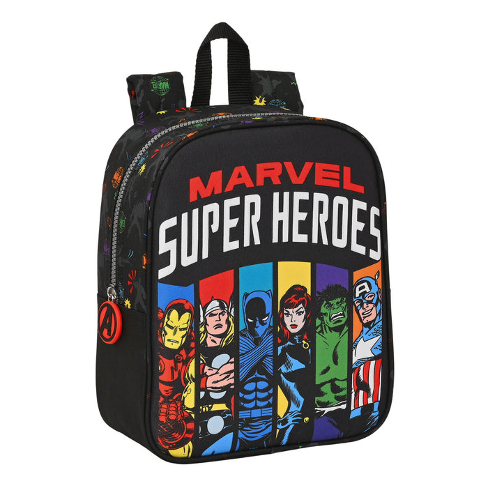 Rucsac pentru Copii The Avengers Super heroes Negru (22 x 27 x 10 cm)