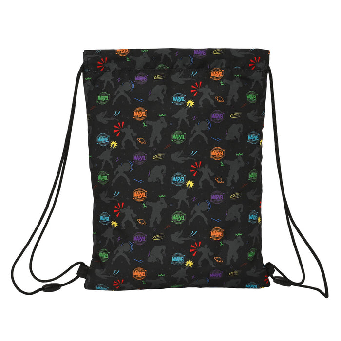 Geantă Rucsac cu Bretele The Avengers Super heroes Negru (26 x 34 x 1 cm)