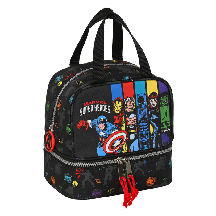 Cutie pentru prânz The Avengers Super heroes Negru 20 x 20 x 15 cm