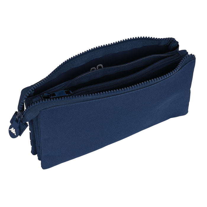 Penar triplu Kappa Navy Bleumarin (22 x 12 x 3 cm)