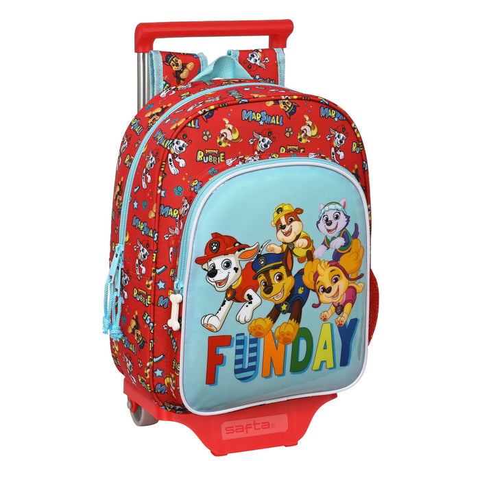 Ghiozdan cu Roți The Paw Patrol Funday Roșu Albastru deschis (26 x 34 x 11 cm)