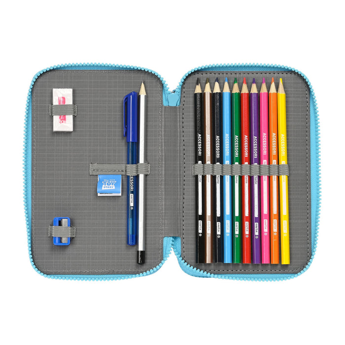 Penar cu Accesorii Toy Story Ready to play Albastru 12.5 x 19.5 x 4 cm (28 Piese)