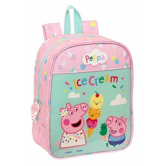 Ghiozdan Peppa Pig Ice cream Roz 22 x 27 x 10 cm