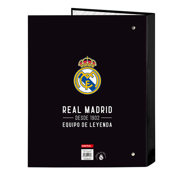 Biblioraft Real Madrid C.F. Corporativa Negru A4 (26.5 x 33 x 4 cm)
