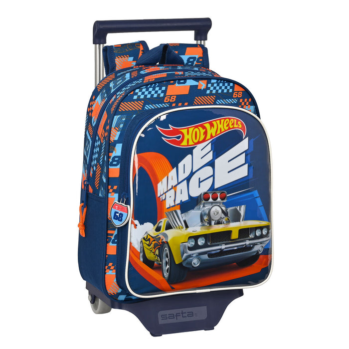 Ghiozdan cu Roți Hot Wheels Speed club Portocaliu (27 x 33 x 10 cm)
