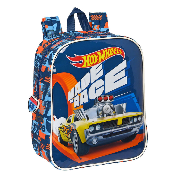 Rucsac pentru Copii Hot Wheels Speed club Portocaliu Bleumarin (22 x 27 x 10 cm)