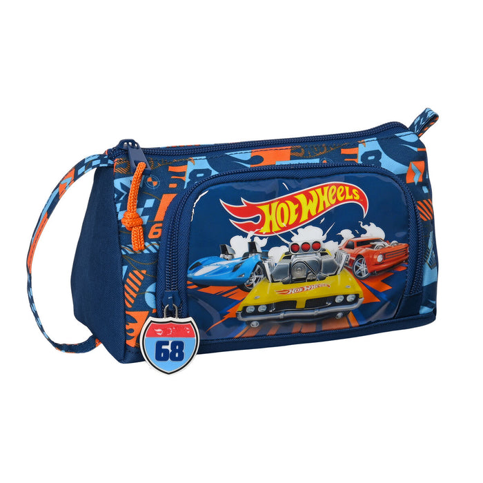 Penar cu Accesorii Hot Wheels Speed club Portocaliu 20 x 11 x 8.5 cm (32 Piese)