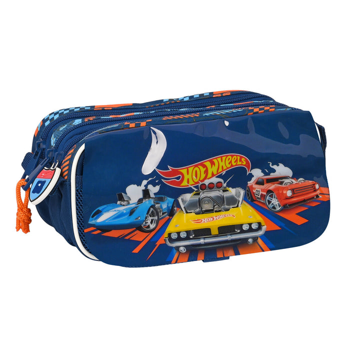 Penar triplu Hot Wheels Speed club Portocaliu Bleumarin (21,5 x 10 x 8 cm)