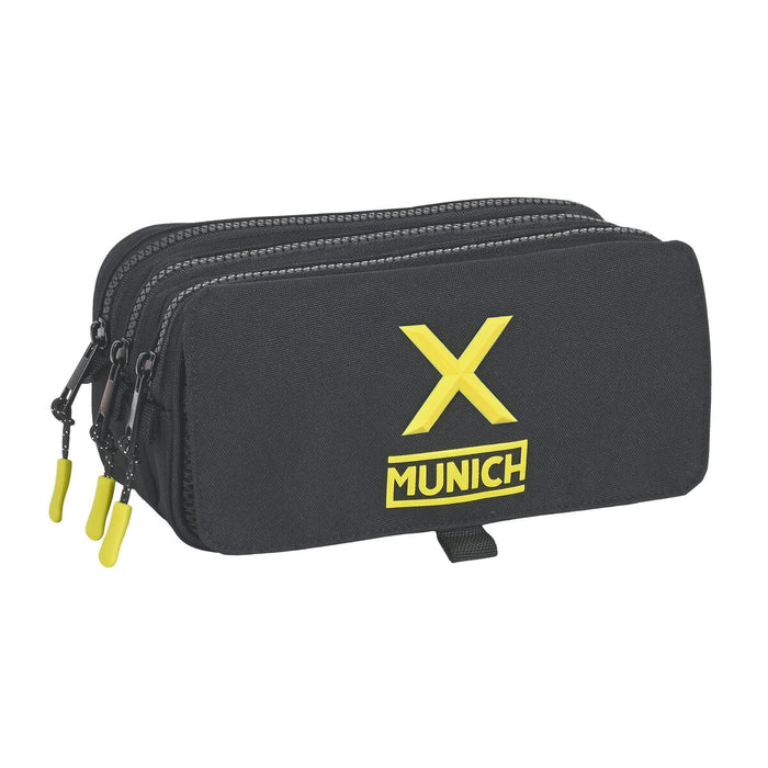 Penar triplu Munich Grafito (21,5 x 10 x 8 cm)