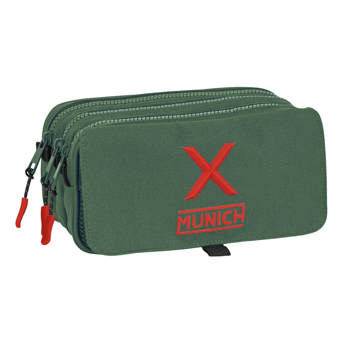 Penar triplu Munich Verde Verde (21,5 x 10 x 8 cm)