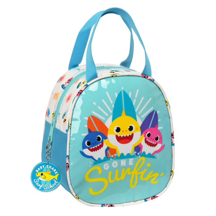 Geantă Termoizolantă pentru Gustări Baby Shark Surfing Albastru Alb 19 x 22 x 14 cm