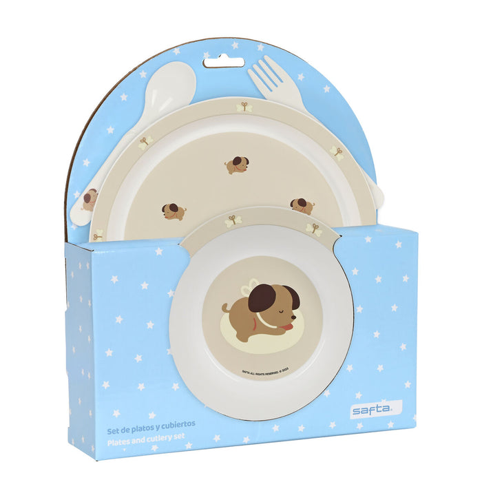 Set de Veselă Safta Puppy 22.5 x 26 x 5.5 cm (4 Piese)