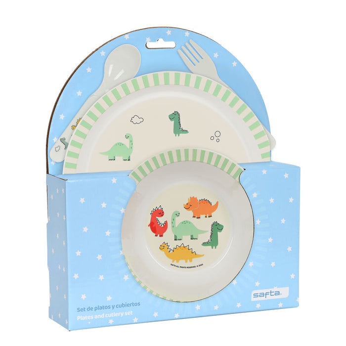 Set de Menaj pentru Copii Safta Dinos (4 Piese)
