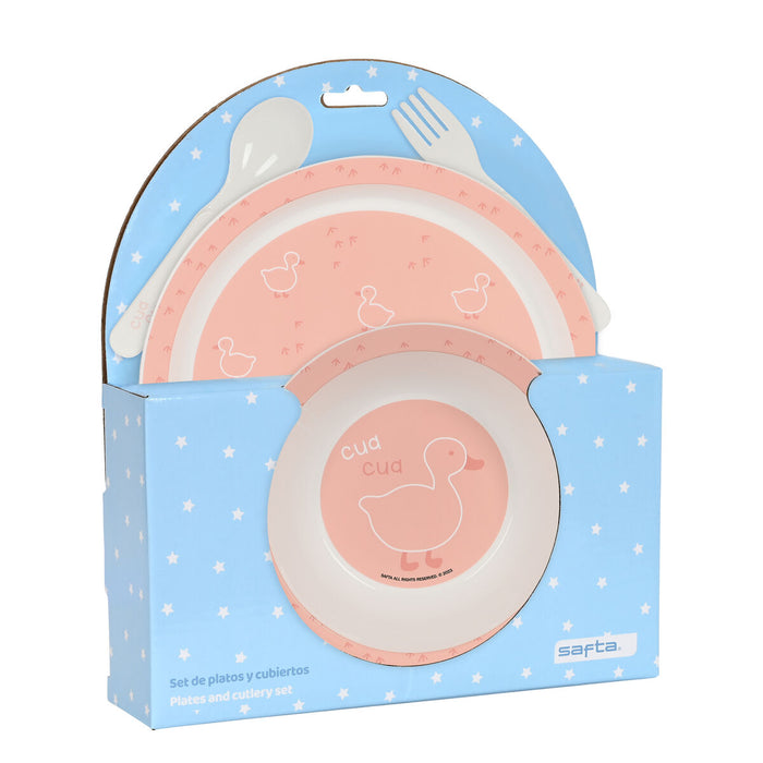 Set de Menaj pentru Copii Safta Patito (4 Piese)