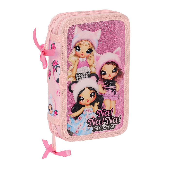 Creion dublu Na!Na!Na! Surprise Fabulous Roz 12.5 x 19.5 x 4 cm (28 Piese)