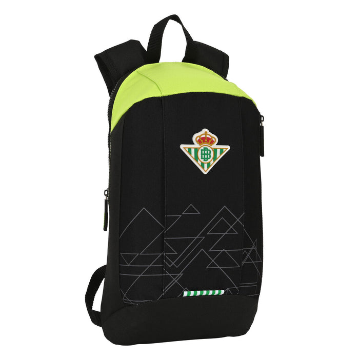 Rucsac Real Betis Balompié Mini 22 x 39 x 10 cm Negru Lămâie verde