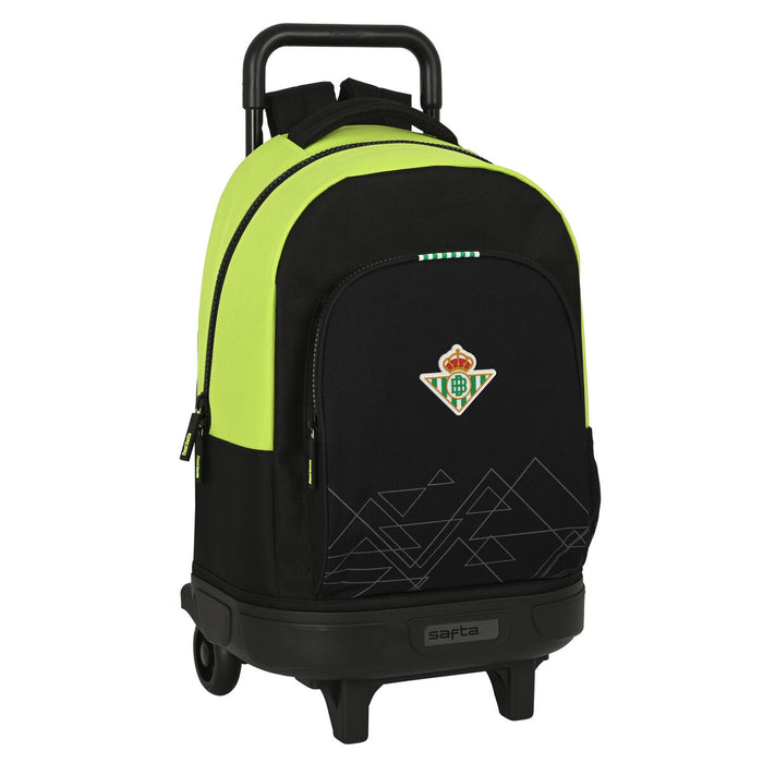 Ghiozdan cu Roți Real Betis Balompié 33 x 45 x 22 cm Negru Lămâie verde