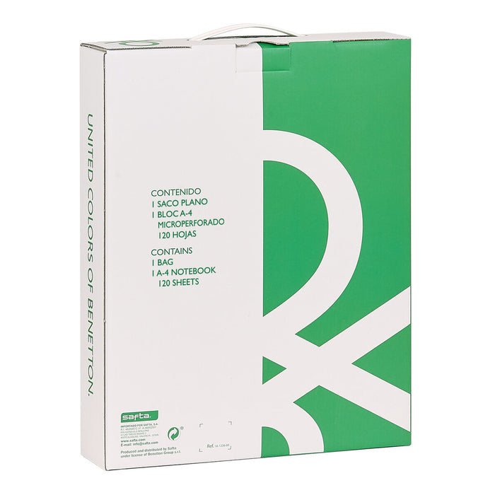 Set de Papetărie Benetton Silver Argintiu A4 2 Piese