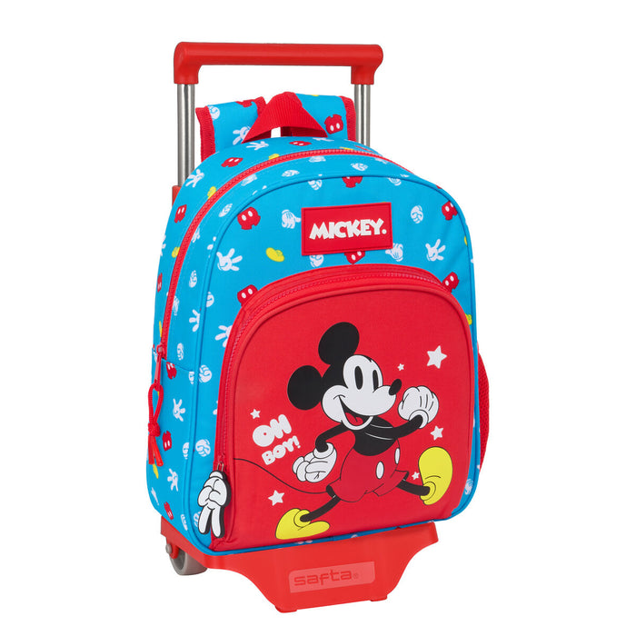 Ghiozdan cu Roți Mickey Mouse Clubhouse Fantastic Albastru Roșu 28 x 34 x 10 cm