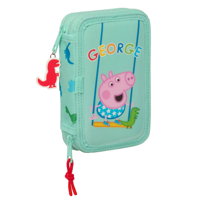 Creion dublu Peppa Pig George Mentă 12.5 x 19.5 x 4 cm (28 Piese)