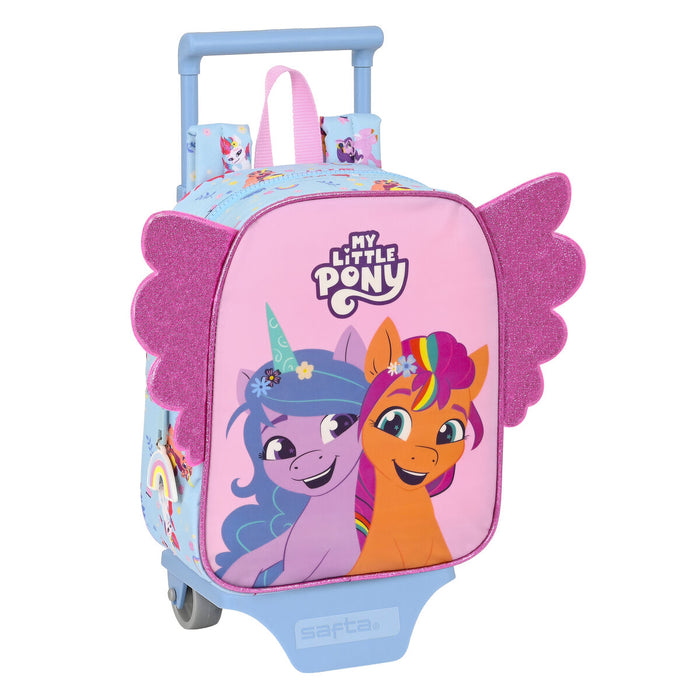 Ghiozdan cu Roți My Little Pony Wild & free Albastru Roz 22 x 27 x 10 cm