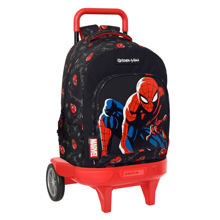 Ghiozdan cu Roți Spiderman Hero Negru 33 X 45 X 22 cm