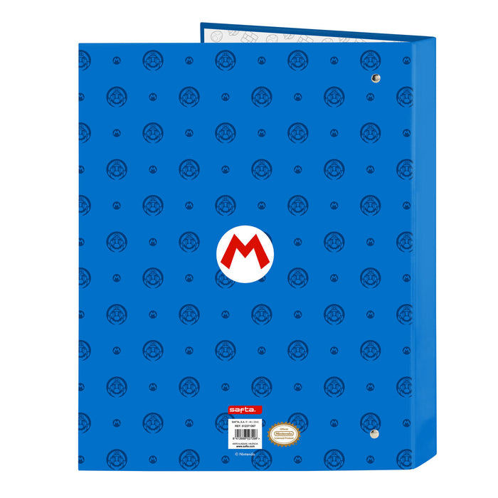 Biblioraft Super Mario Play Albastru Roșu A4 26.5 x 33 x 4 cm