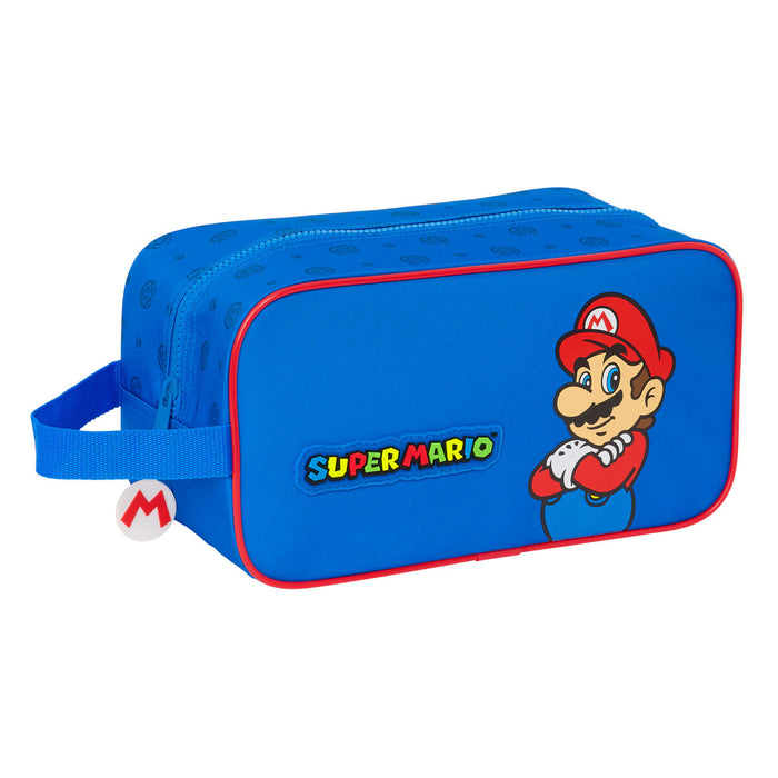 Geantă pentru Încălțăminte de Voiaj Super Mario Play Albastru Roșu 29 x 15 x 14 cm