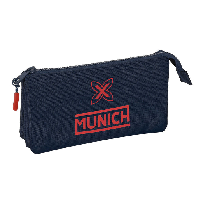 Penar triplu Munich Flash Bleumarin 22 x 12 x 3 cm