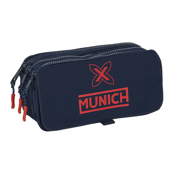 Penar triplu Munich Flash 21,5 x 10 x 8 cm Bleumarin