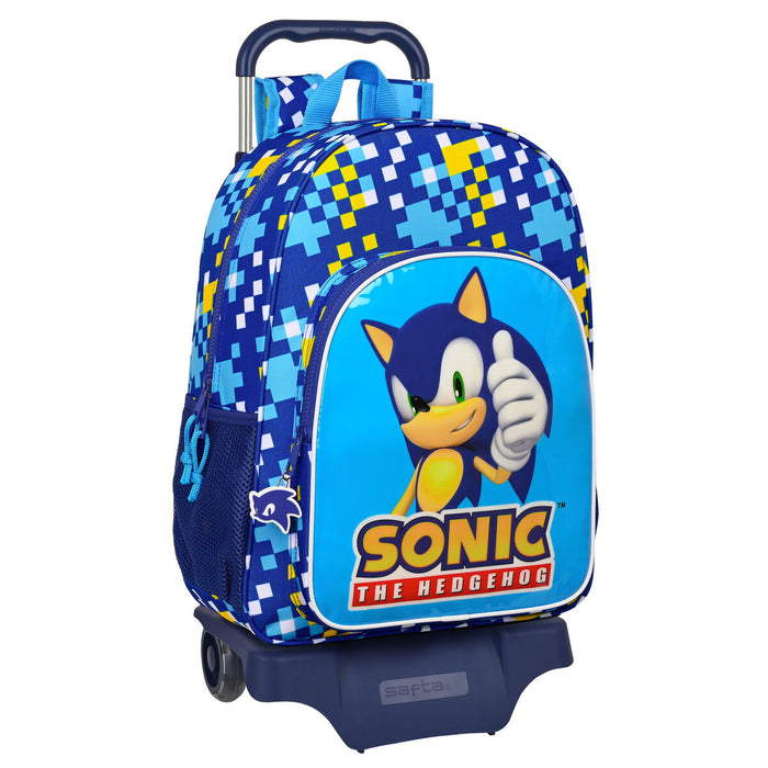 Ghiozdan cu Roți Sonic Speed Albastru 33 x 42 x 14 cm