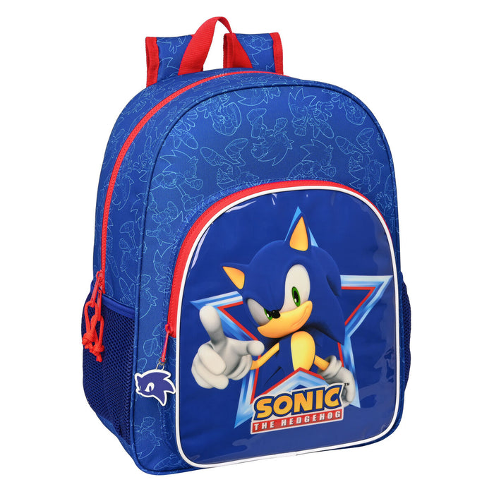 Ghiozdan Sonic Let's roll Bleumarin 33 x 42 x 14 cm
